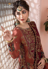 Asim Jofa Embroidered Luxury Chiffon 3 Piece Unstitched